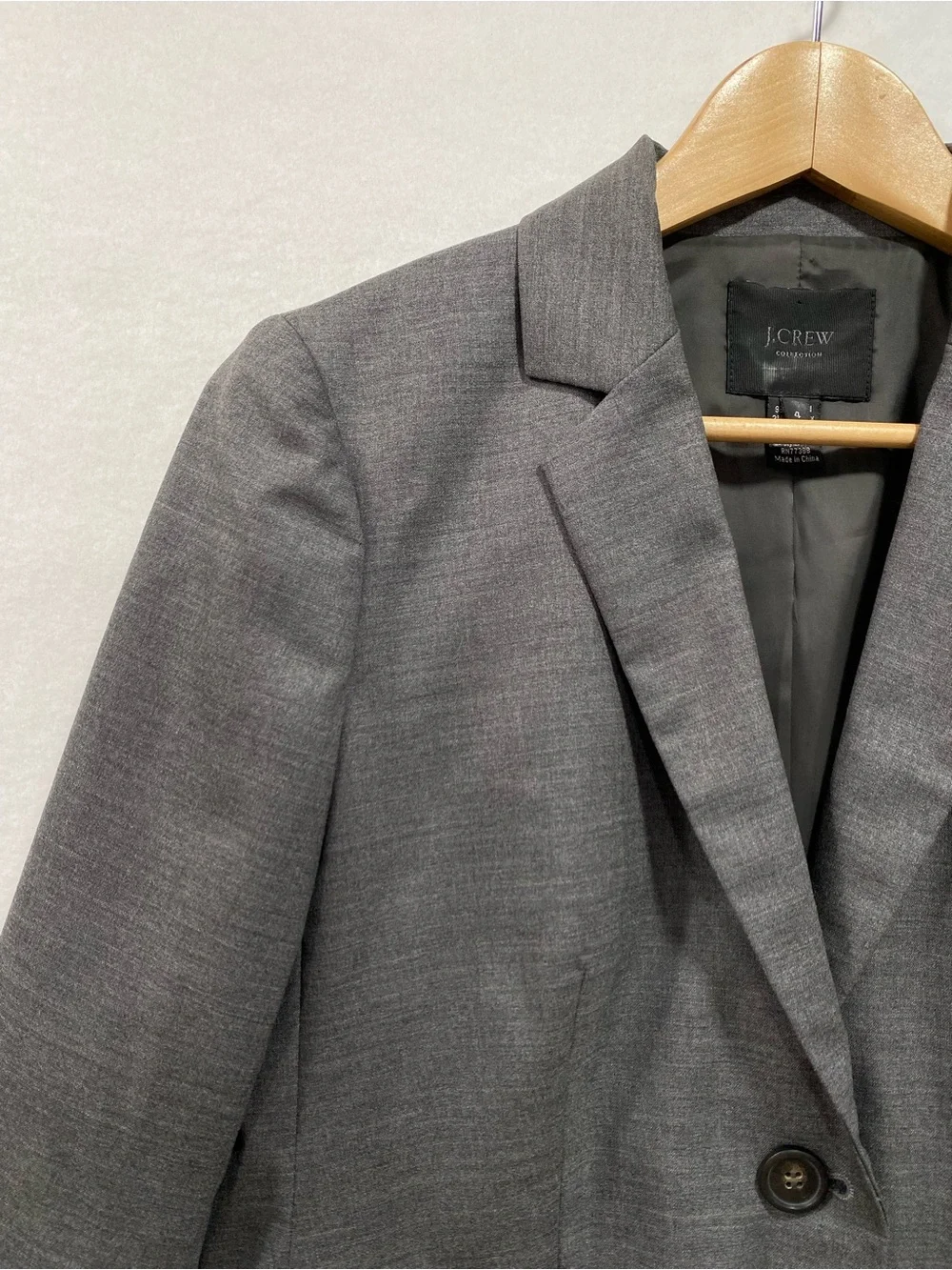 J.Crew Collection Loro Piana Italian Wool Blazer Gray 2-Button Suit Jacket 4